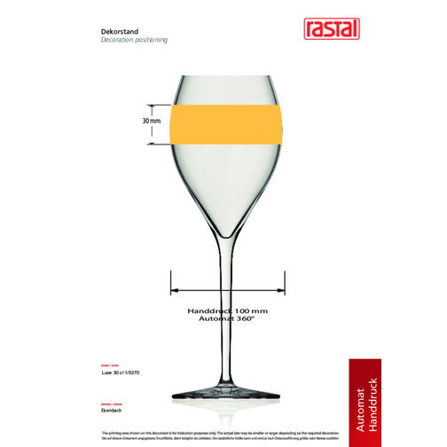 Luce 30 Champagnerkelch 0,2 L , Rastal, klar, Glas, 21,50cm (Höhe), Bild 2