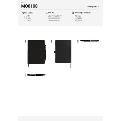 Notaplus , schwarz, Papier, 21,00cm x 1,20cm x 14,50cm (Länge x Höhe x Breite), Bild 7