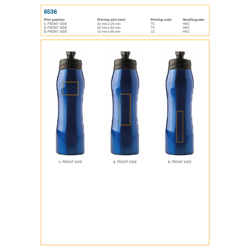Gourde de 750 ml en acier inoxydable Giovanni, Image 3