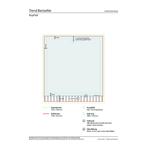 Streifenkalender Trend Bestseller , hellgrau, rot, Papier, 61,00cm x 11,80cm (Länge x Breite), Bild 3