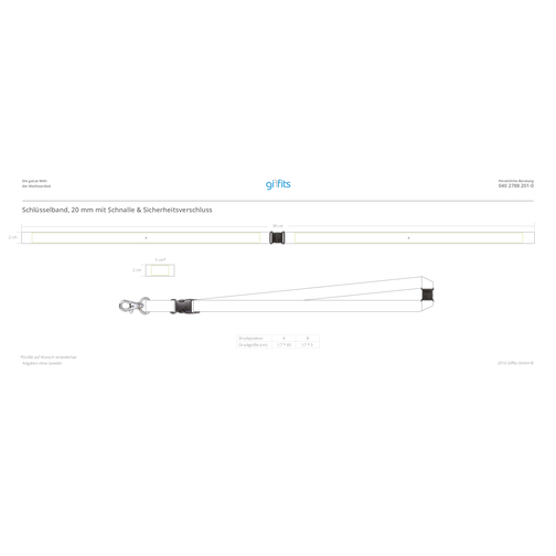 Schlüsselband Reflektor , Promo Effects, Polyester, 105,00cm x 2,00cm (Länge x Breite), Bild 5