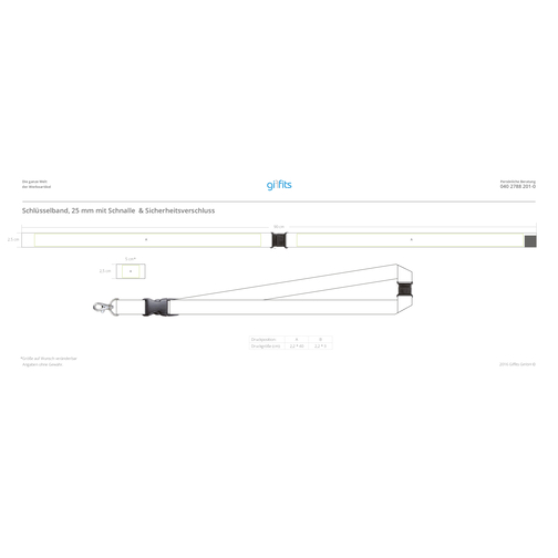 Schlüsselband Reflektor , Promo Effects, Polyester, 105,00cm x 2,50cm (Länge x Breite), Bild 5