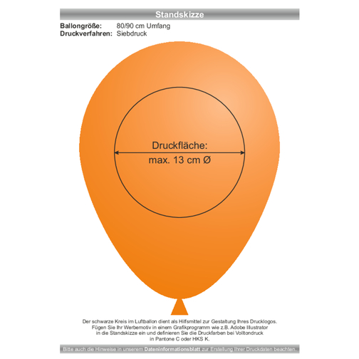 Standardluftballon Klein , anthrazit, Naturkautschuk, , Bild 2