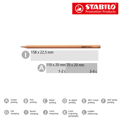 STABILO crayon graphite en bois naturel, Image 2