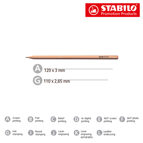STABILO Grafitstift 6-kant Natur , Stabilo, natur, Holz, 17,50cm x 0,70cm x 0,70cm (Länge x Höhe x Breite), Bild 3