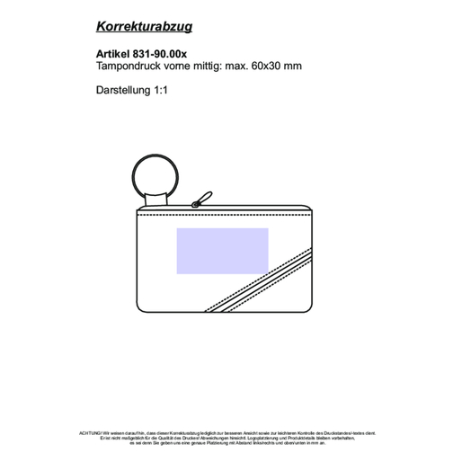CreativDesign Schlüsseltasche 'CD' Schwarz/rot , schwarz / rot / grau, PU, 12,00cm x 7,30cm (Länge x Breite), Bild 2