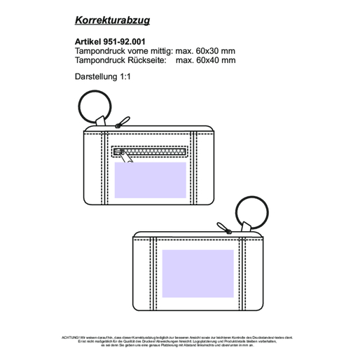 CreativDesign Schlüsseltasche 'LookBasic' Schwarz , schwarz, PU, 12,50cm x 8,10cm (Länge x Breite), Bild 2