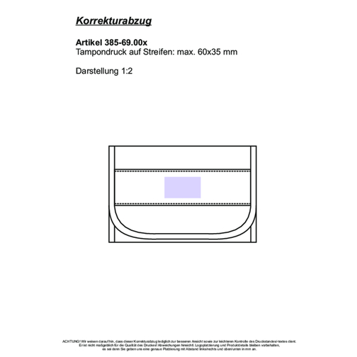 CreativDesign Wagenpapiertasche 'ColourLane' Schwarz/schwarz , schwarz / schwarz, Nylon / PU, 24,50cm x 16,50cm (Länge x Breite), Bild 3