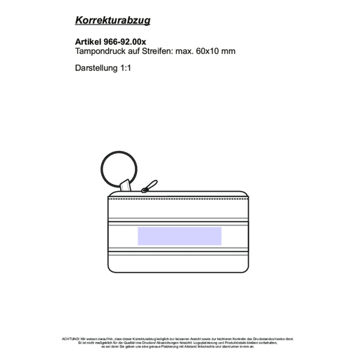 CreativDesign Schlüsseltasche 'LookPlus' Schwarz/weiß , schwarz / weiß, PU, 11,70cm x 7,50cm (Länge x Breite), Bild 2