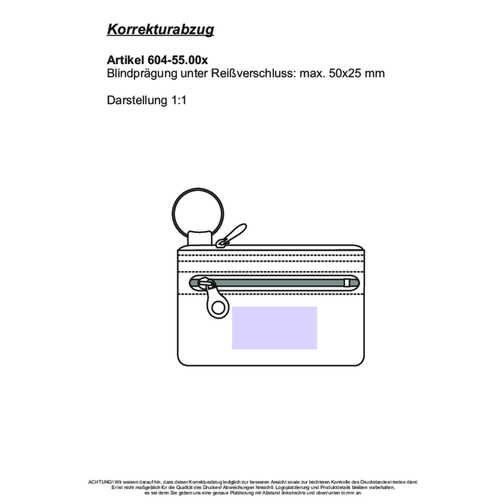 CreativDesign Schlüsseltasche 'Jumbo Label' Schwarz , schwarz, Label-Soft, 11,00cm x 7,00cm (Länge x Breite), Bild 2