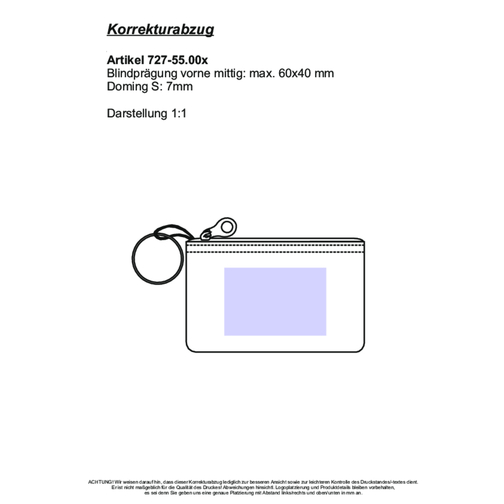 CreativDesign Schlüsseltasche 'JumpLabel' Schwarz , schwarz, Label-Soft, 11,00cm x 7,00cm (Länge x Breite), Bild 2