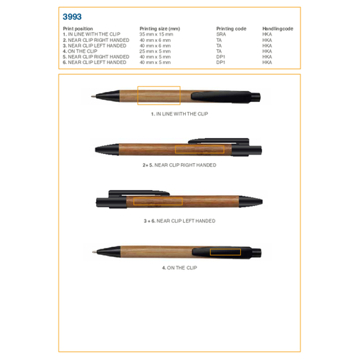 Stylo bille en bambou Lacey, Image 5