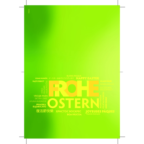 Ostergrüße , grün, Papier,  Filz, 14,80cm x 10,50cm (Länge x Breite), Bild 3