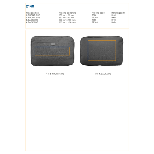Etui pour tablette en polycanvas Leander, Image 2