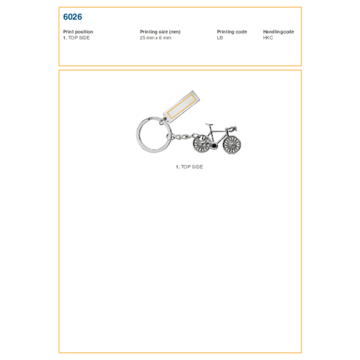 Porte-clés bicyclette en métal Sullivan, Image 3