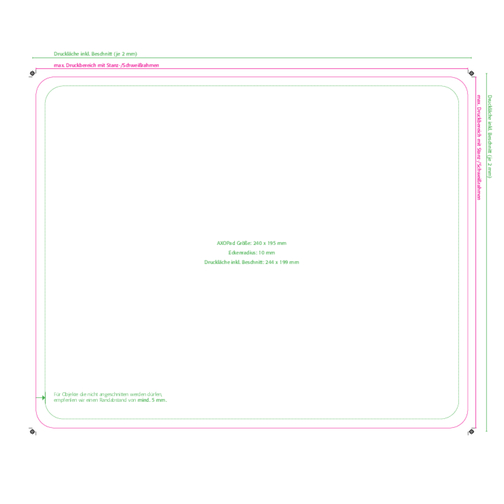 AXOPAD® Mousepad AXOStar 410, 24 x 19,5 cm rektangulär, 1,75 mm tjockt, Bild 3