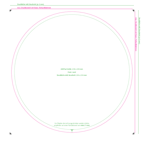 Tapis de souris AXOPAD® AXONature 400, couleur naturelle, rond de 21 cm, épaisseur 2 mm, Image 3