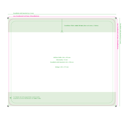 AXOPAD® Mousepad AXOPhoto 410, 24 x 19,5 cm rektangulær, 2,6 mm tyk, Billede 3