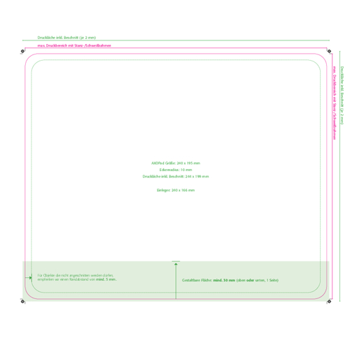 AXOPAD® Mousepad AXOPlus 430, prostokatny 24 x 19,5 cm, grubosc 2,6 mm, Obraz 3