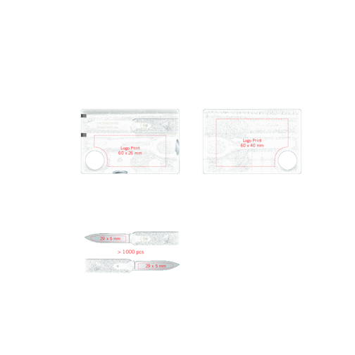 Victorinox Swiss Card 'Lite' , Victorinox, rot transparent, Kunststoff matt, 8,20cm x 0,45cm x 5,40cm (Länge x Höhe x Breite), Bild 4