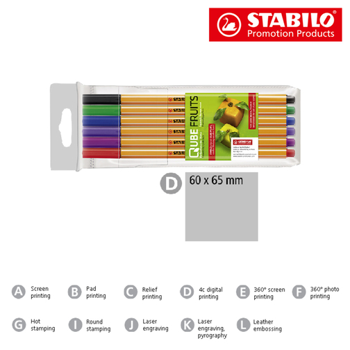 STABILO Point 88 6er-Set Fineliner , Stabilo, Kunststoff, 17,20cm x 8,80cm x 6,50cm (Länge x Höhe x Breite), Bild 2