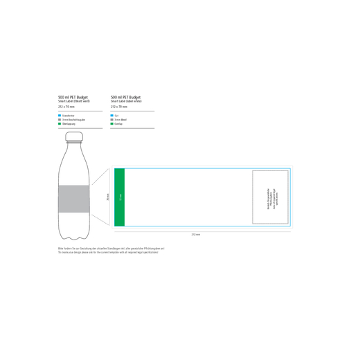 Tafelwasser, 500 Ml, Sanft Prickelnd (Flasche Budget) , PET, Papier, 6,40cm x 23,50cm x 6,40cm (Länge x Höhe x Breite), Bild 4