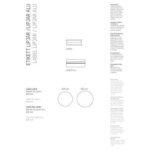 Lippenpflege Im Aluminium-Döschen 'LipJar Alu Label' , aluminium, Aluminium, 1,30cm (Höhe), Bild 5