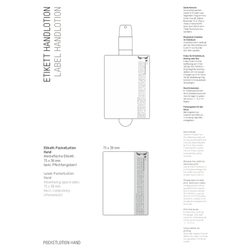 Handlotion 'Pocketlotion Hand' , weiß/transparent, Kunststoff, 12,00cm (Höhe), Bild 2