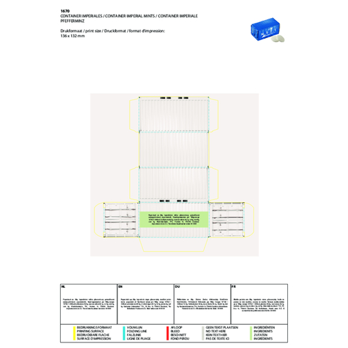 Container Imperiale Minz , Karton, 3,00cm x 3,00cm x 6,00cm (Länge x Höhe x Breite), Bild 3