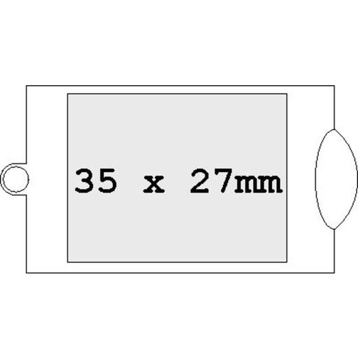 Chip-Schlüsselanhänger 'Square' , standard-gelb/vario, Kunststoff, 5,70cm x 3,00cm x 0,40cm (Länge x Höhe x Breite), Bild 5