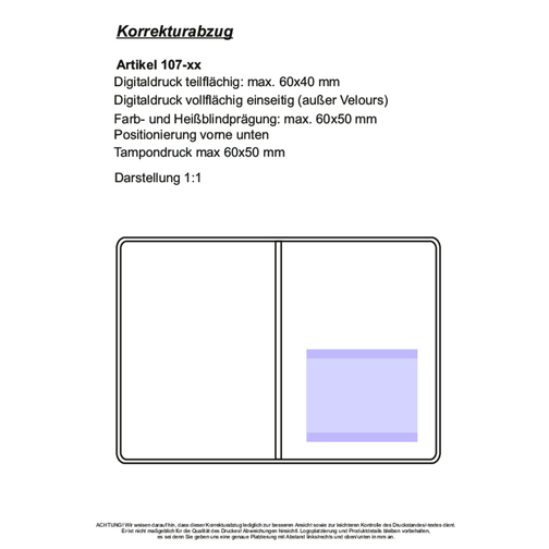 CreativDesign kieszen na identyfikator '5-fold' folia odblaskowa bordowa, Obraz 2