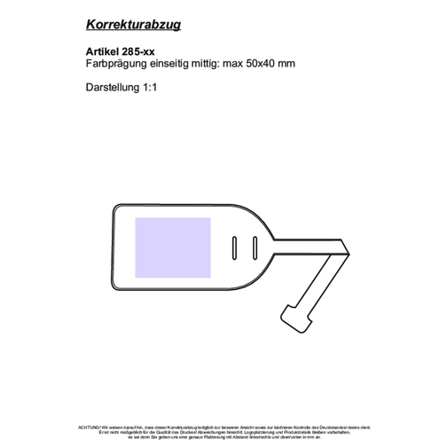 thanxx® etichetta bagagli 'foglio normale', Immagine 2