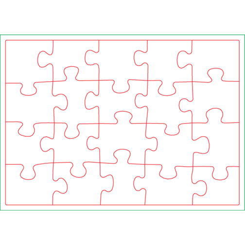 Puzzle DIN A5  In Faltschachtel , 1,5 mm blaue Puzzlepappe einseitig kaschiert mit 150 g/qm Offsetpapier (glatt), 11,00cm x 3,20cm x 7,70cm (Länge x Höhe x Breite), Bild 2