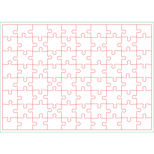 Puzzle DIN A4  In Faltschachtel , 1,5 mm blaue Puzzlepappe einseitig kaschiert mit 150 g/qm Offsetpapier (glatt), 13,00cm x 3,50cm x 9,00cm (Länge x Höhe x Breite), Bild 3