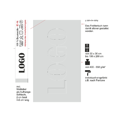 Serviette éponge torsadée avec tissage haut/bas, Image 6
