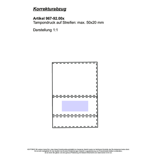 CreativDesign Torebka na karty identyfikacyjne 'LookPlus' czarna/niebieska, Obraz 3