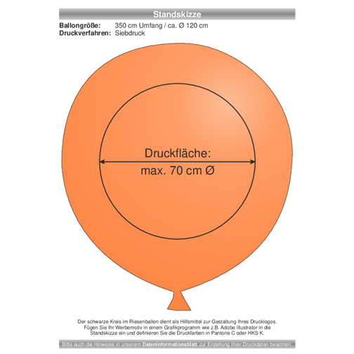 Riesenluftballon , orange, Naturkautschuk, , Bild 3