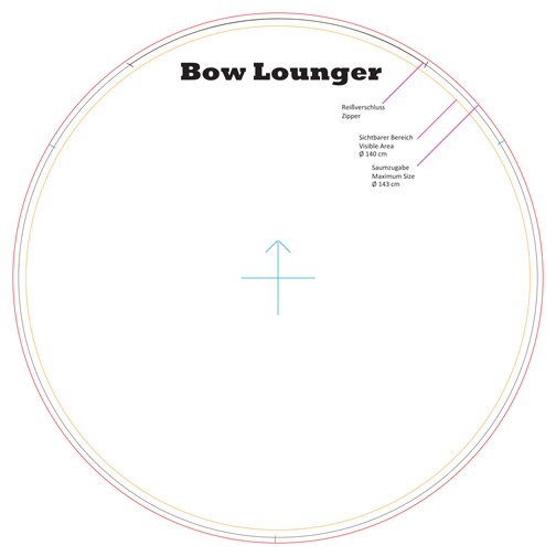 Sitzsack Bow Lounger, Inkl. Zweiseitigem Digitaldruck , 40% Repreve® / 60% Polyester, 30,00cm (Höhe), Bild 4