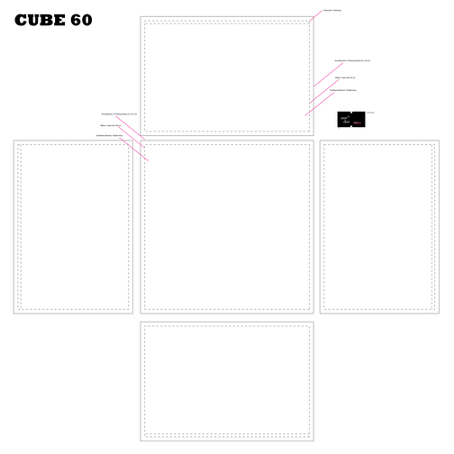 Sitzwürfel Cube 60 Inkl. 4c Digitaldruck , 40% Repreve® / 60% Polyester, 60,00cm x 40,00cm x 60,00cm (Länge x Höhe x Breite), Bild 4