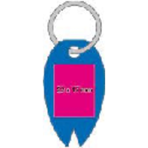 Schlüsselanhänger 'Zecke' , standard-blau PP, Kunststoff, 4,50cm x 0,60cm x 2,70cm (Länge x Höhe x Breite), Bild 2