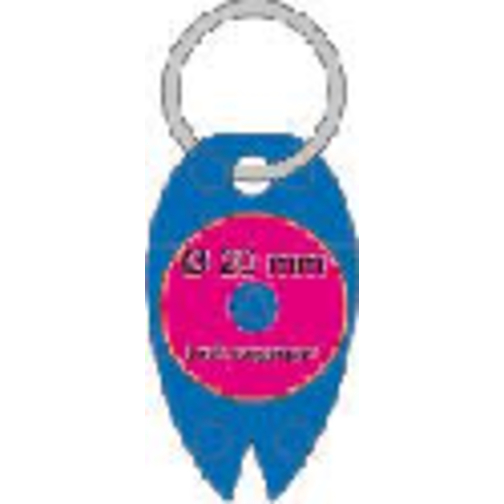 Schlüsselanhänger 'Zecke' , standard-blau PP, Kunststoff, 4,50cm x 0,60cm x 2,70cm (Länge x Höhe x Breite), Bild 3