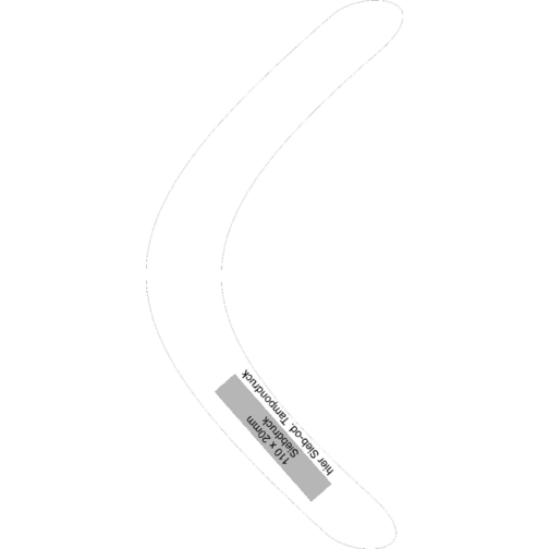 Bumerang 'Maxi' , weiss, Kunststoff, 41,00cm x 0,60cm x 4,30cm (Länge x Höhe x Breite), Bild 3