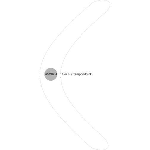 Bumerang 'Maxi' , weiß, Kunststoff, 41,00cm x 0,60cm x 4,30cm (Länge x Höhe x Breite), Bild 5