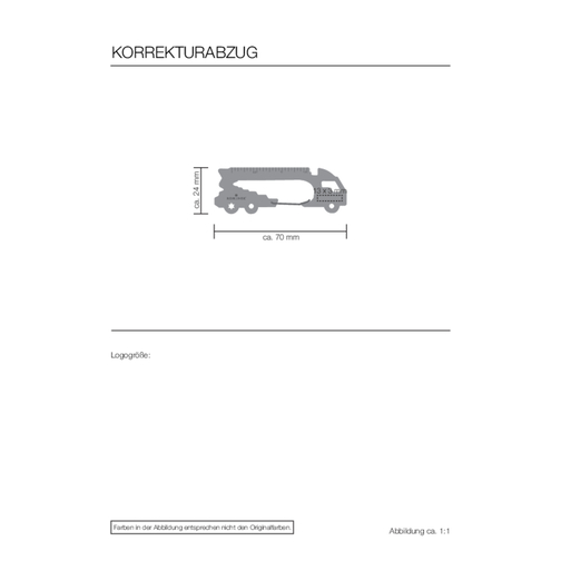 ROMINOX® Key Tool // Truck - 22 Features (LKW) , Edelstahl, 7,10cm x 0,23cm x 2,50cm (Länge x Höhe x Breite), Bild 15