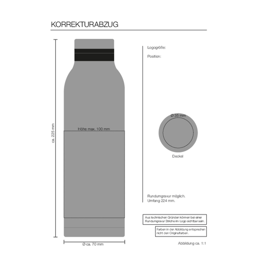 ROMINOX® Isolierflasche // Travel Mate , Edelstahl - seidenmatt gebürstet, Kunststoff, 7,00cm x 22,50cm x 7,00cm (Länge x Höhe x Breite), Bild 5