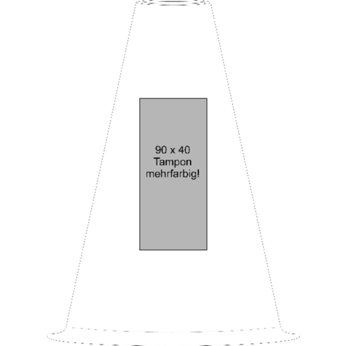 Megaphon 'Fan Horn' , weiß, Kunststoff, 20,50cm (Höhe), Bild 3