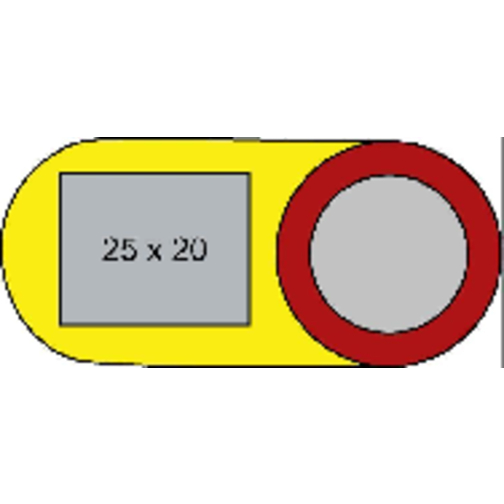 Magnet 'Lupe' , standard-gelb, Kunststoff, 6,60cm x 1,20cm x 3,00cm (Länge x Höhe x Breite), Bild 2