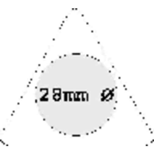 Magnet 'Dreieck' , weiss, Kunststoff, 5,30cm x 0,70cm x 5,30cm (Länge x Höhe x Breite), Bild 3