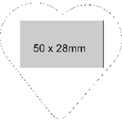 Mint-Spender 'Herz' , weiß, Kunststoff, 7,50cm x 0,90cm x 7,50cm (Länge x Höhe x Breite), Bild 2