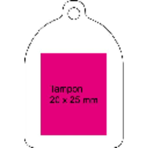 Chip-Schlüsselanhänger 'Ghost' Mit Chip , standard-rot, Kunststoff, 4,50cm x 0,30cm x 3,00cm (Länge x Höhe x Breite), Bild 4